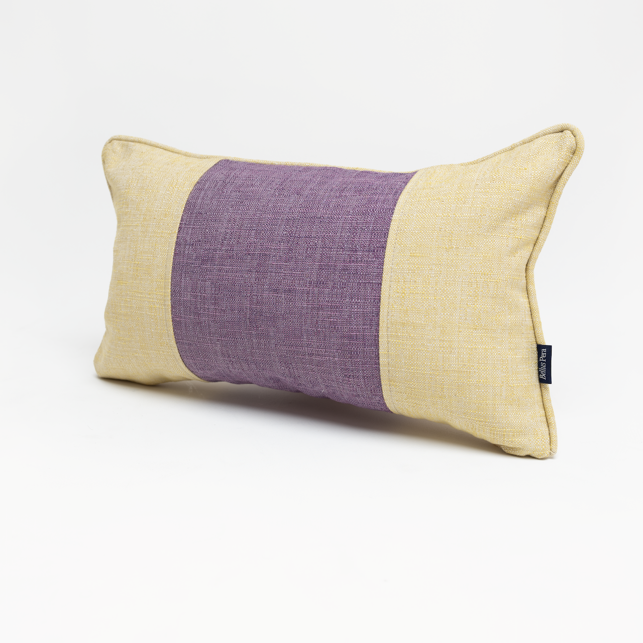 Glow Mor Sarı Keten Kırlent